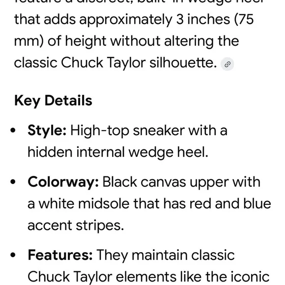 Women’s All-Star, Chuck Taylor Wedge Size 10 - Picture 7 of 8